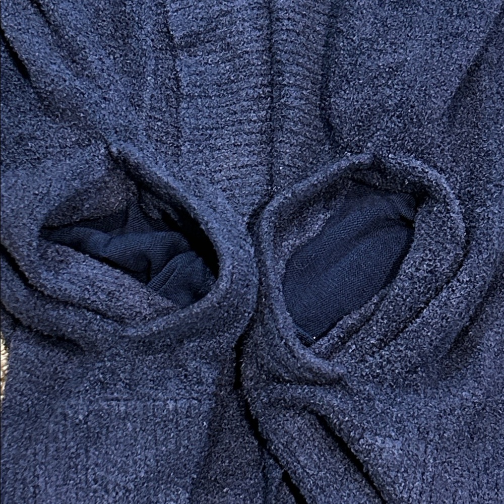 Barefoot Dreams CozyChic Lite Circle Cardi Open Front Cardigan Medium Black - Picture 9 of 17